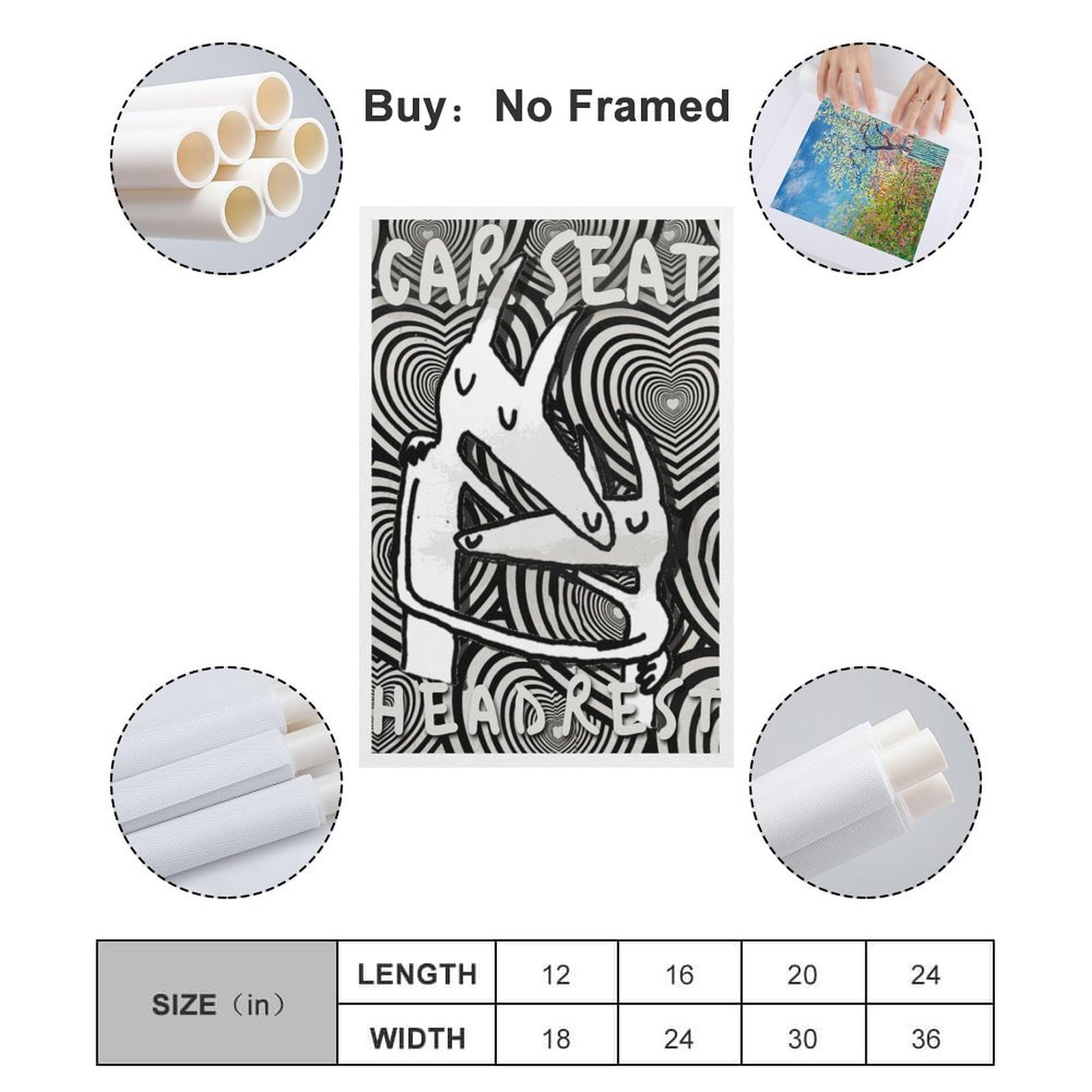 Amazon.com: Car Seat Headrest Album Cover Canvas Poster Print